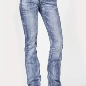 Stetson Ladies 818 Fit Stylized V Three Loops Deco Back Pocket Boot Cut Jeans