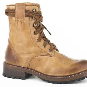 Stetson Ladies August Leather Boots 8 Tan Suede Wi