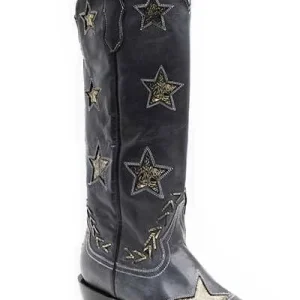 Stetson Ladies Big Star Snip Toe Boots 6 Blk