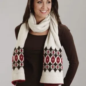 Stetson Ladies Fall III Intarsia Pattern Wool Scarf