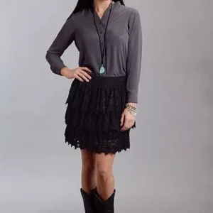 Stetson Ladies Fall lll 3 Tier Lace Skirt
