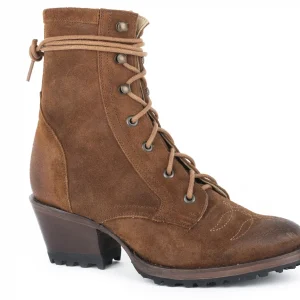 Stetson Ladies Hattie 7" Shaft Lace Up Round Toe Boots