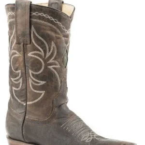 Stetson Ladies Iris Snip Toe Leather Boots 8.5 BRN