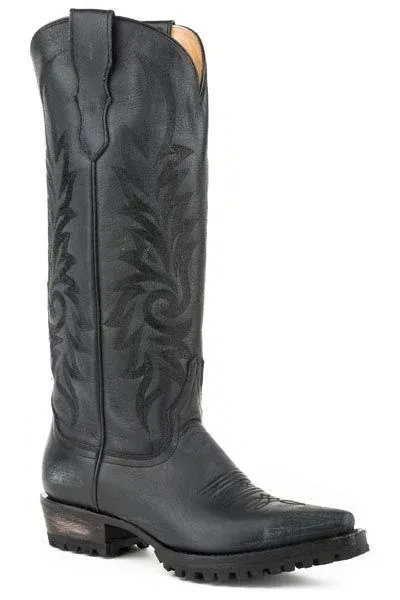 Stetson Ladies Lucy Snip Toe Cowgirl Boots 7 Blk - Image 2