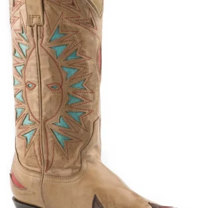Stetson Ladies Penny Snip Toe 13" Shaft Leather Sole Boots