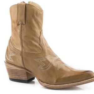 Stetson Ladies Piper Snip Toe Stacked Heel Boots