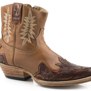 Stetson Ladies Piper Snip Toe Stacked Heel Boots