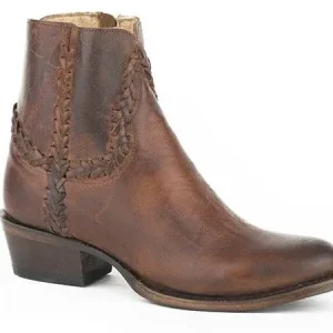 Stetson Ladies Pixie Round Toe Boots 7 Brown