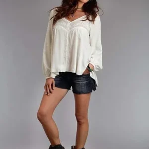 Stetson Ladies Spring I Fancy Rayon Button Front Blouse