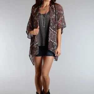 Stetson Ladies Winter I Gypsy Border Chiffon Cardigan