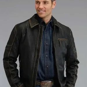 Stetson Mens Antique Finish Jacket X-Lg Brown