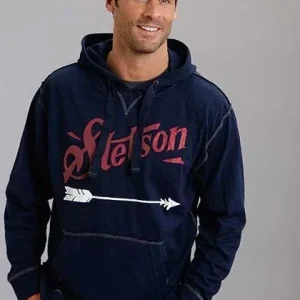 Stetson Mens Arrow Head Shield Hooded Sweatshirt