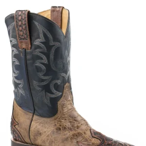 Stetson Mens Diego Square Toe Leather Sole Boots