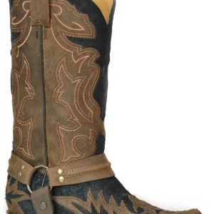 Stetson Mens Outlaw Bad Guy Biker Lug Sole Boots