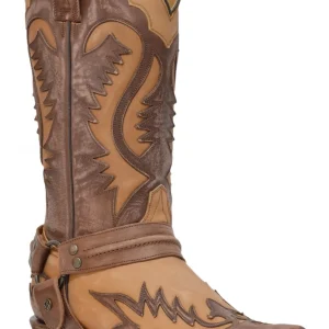 Stetson Mens Outlaw Harness Outlaw Toe Boots