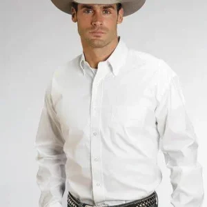 Stetson Mens Pinpoint Oxford Button Down White
