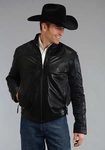 Stetson Mens Smooth Lamb Leather Jacket 2XL Brn