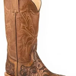 Stetson Mens Wicks Square Toe Boots Tan 10 D