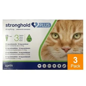 Stronghold Plus for Large Cats 11 lbs to 22 lbs (5kg to 10 kg) - 3 Pack