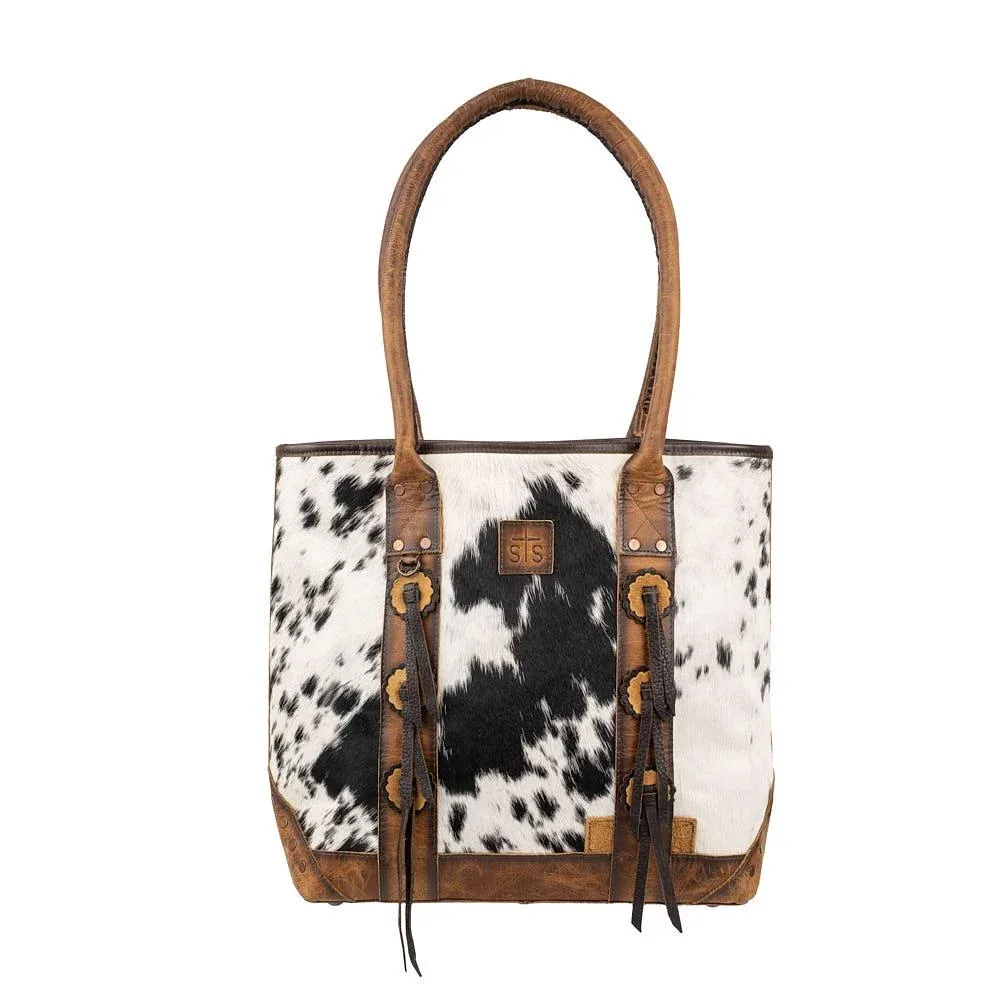 STS Ranchwear Guadalupe Cowhide Palomino Tote