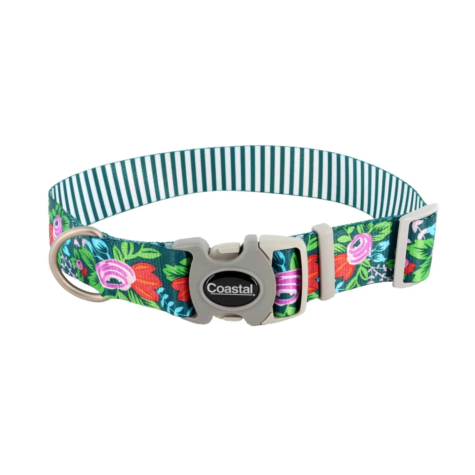 Sublime® Adjustable Dog Collar Floral Medium
