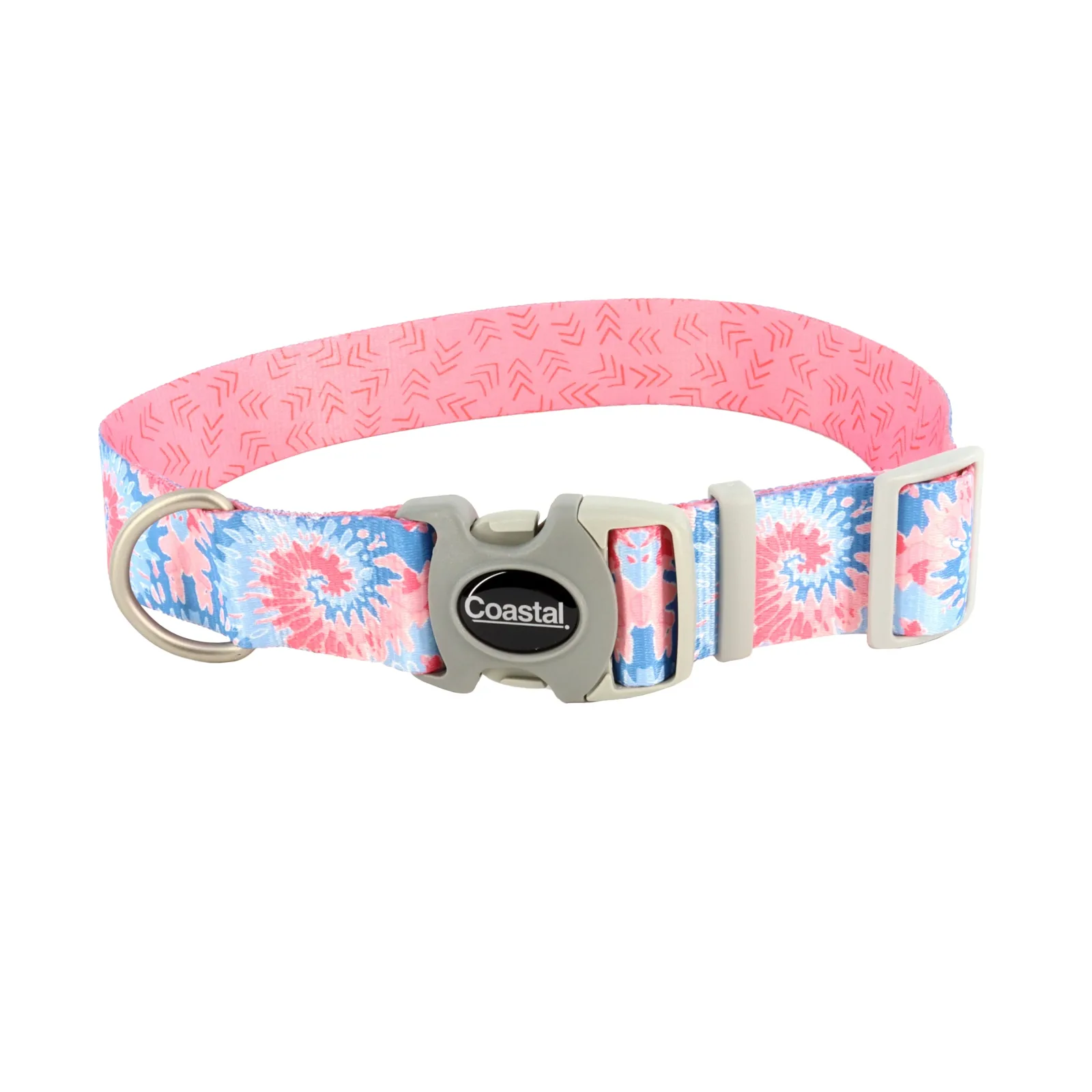 Sublime® Adjustable Dog Collar Pink Tie-Dye Small