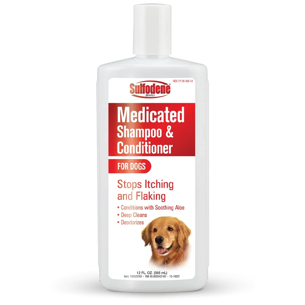 Sulfodene Medicated Shampoo & Conditioner for Dogs 12 oz