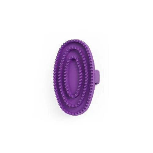 SureGrip Oval Rubber Curry Brush with Strap for Pets