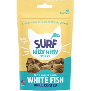 Surf Kitty Kitty 100% Freeze-dried White Fish Treat With Krill Coating 0.6oz