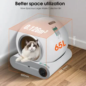 TAKOYI Smart Automatic Litter Box – App-Controlled Self Cleaning Robot with Odor Removal & Radar Sensors (2025)