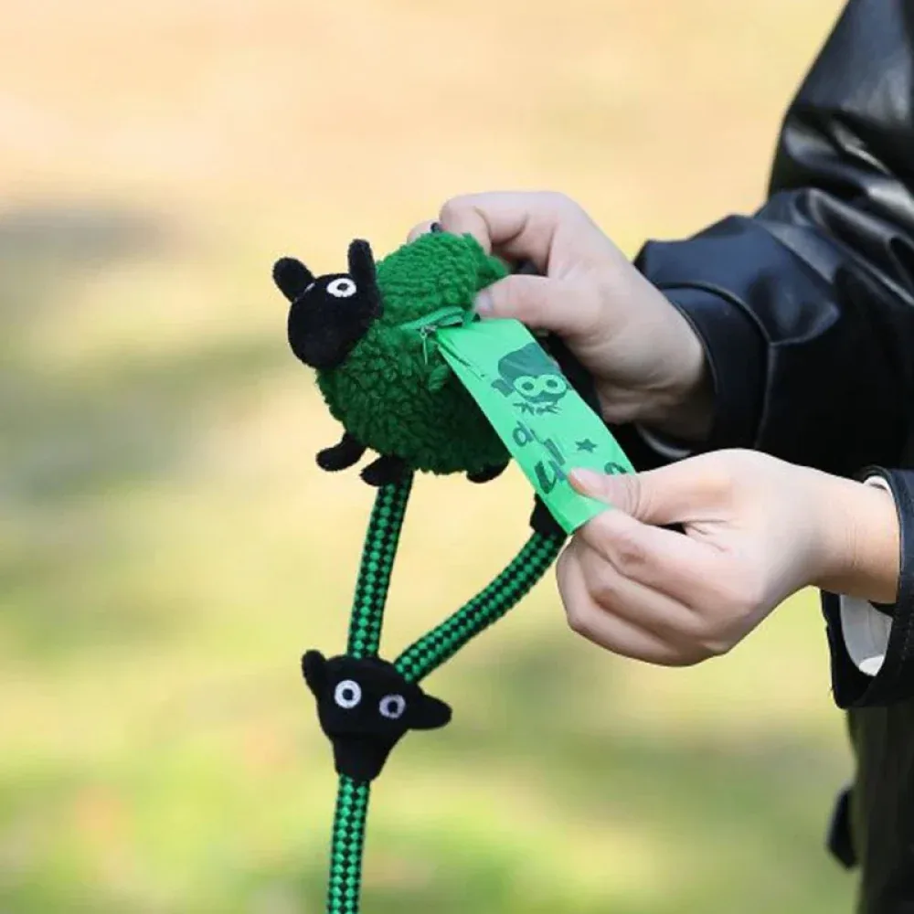 Talking Dog Club Baa Baa Black Sheep! Poop Bag Dispenser for Dogs and Cats (White) - Image 2
