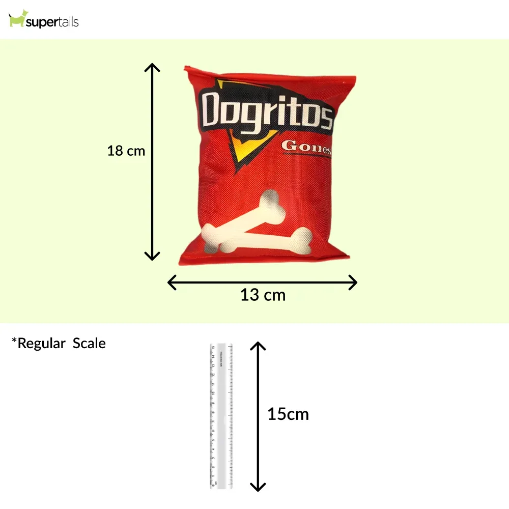 Talking Dog Club Dogritos 1 Zero Calories Chips Plush Toy for Dogs (Red) - Image 2