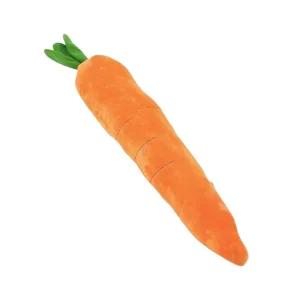 Talking Dog Club Extra Large Carrot Plush Toy for Dogs (Orange)
