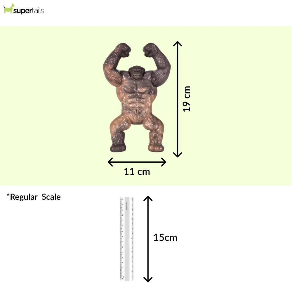 Talking Dog Club Gorilla Nylon Bone Heavy Chew Toy for Dogs (Brown) - Image 2
