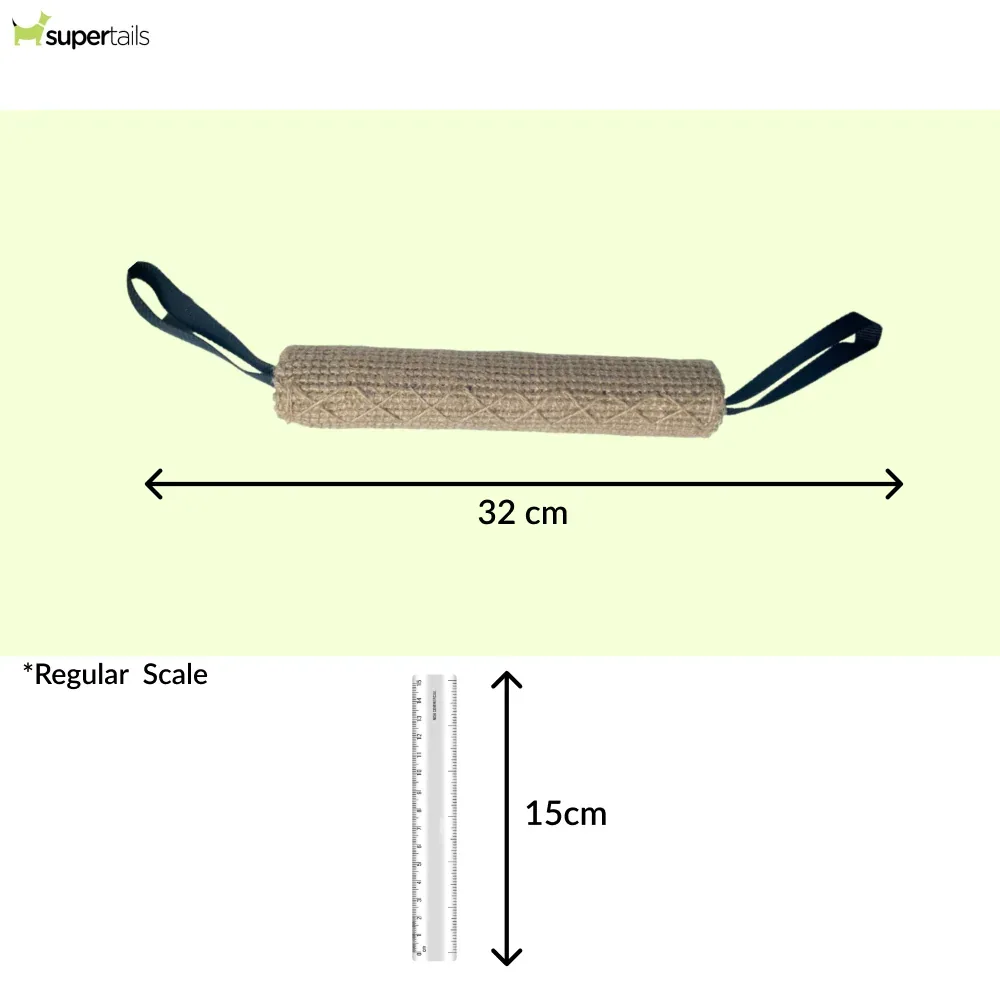 Talking Dog Club Jute Biting Roll Toy for Dogs (Brown) - Image 2