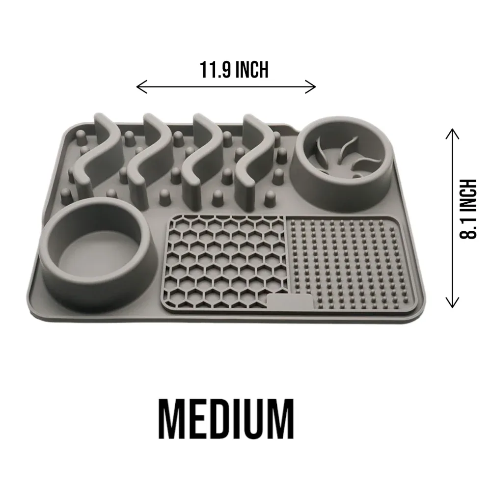 Talking Dog Club Lickables Lick Mat for Dogs and Cats (Grey) - Image 2