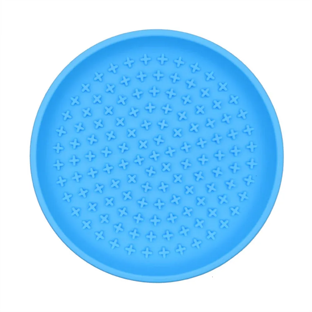 Talking Dog Club Lickables Licking Bowls for Dogs and Cats (Blue)