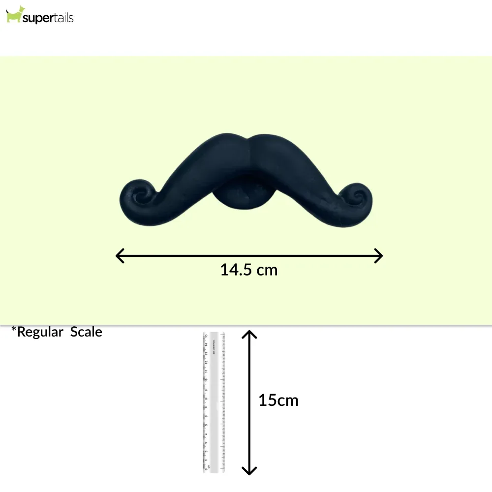 Talking Dog Club Moustache Squeaky Toy for Dogs (Black) - Image 2