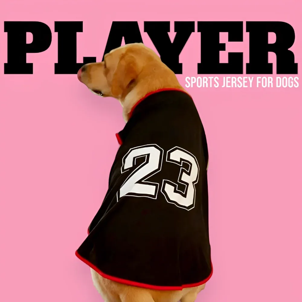 Talking Dog Club Player Ltd Edition Sports Jersey for Dogs (Black)