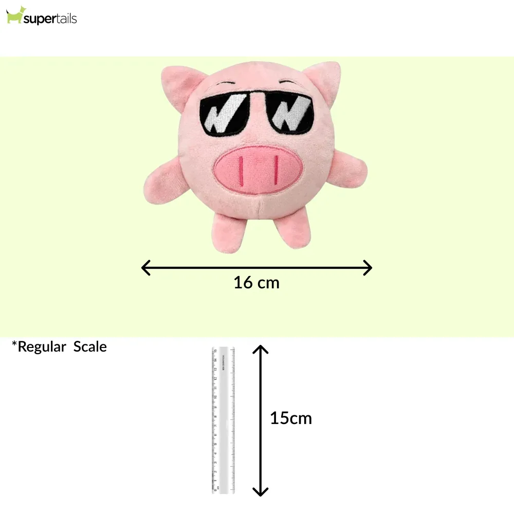 Talking Dog Club Pop A Pig Bouncy Plush Toy for Dogs (Pink) - Image 2