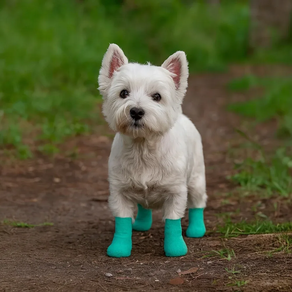 Talking Dog Club Self Adhesive Paws Wraps for Dogs (Aqua Green) - Image 2