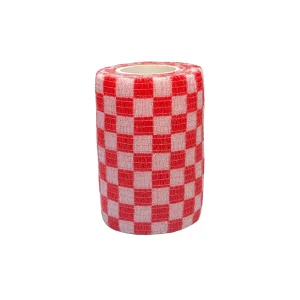 Talking Dog Club Self Adhesive Paws Wraps for Dogs (Red and White)