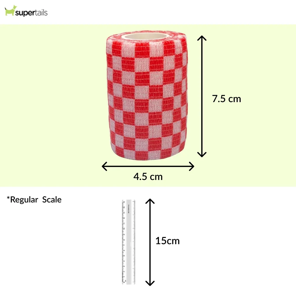 Talking Dog Club Self Adhesive Paws Wraps for Dogs (Red and White) - Image 2