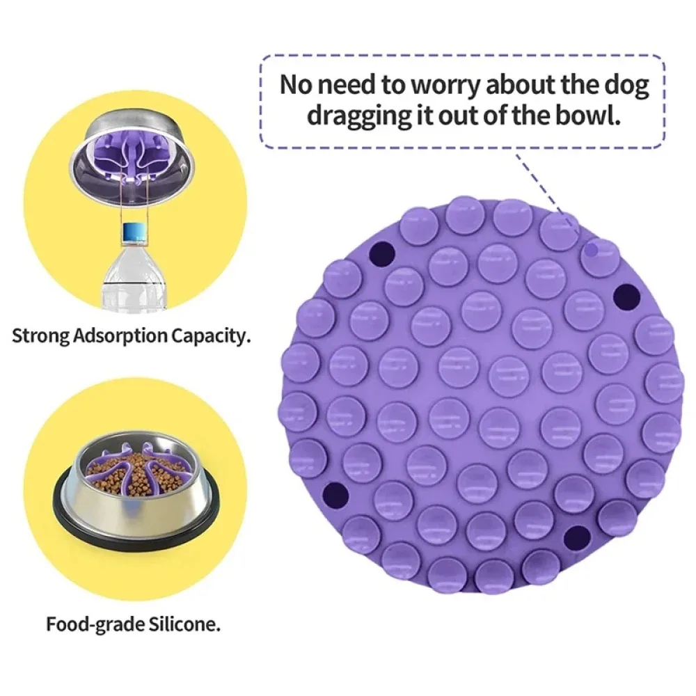 Talking Dog Club Slow Feeder Bowl Attachment for Dogs and Cats (Purple) - Image 2