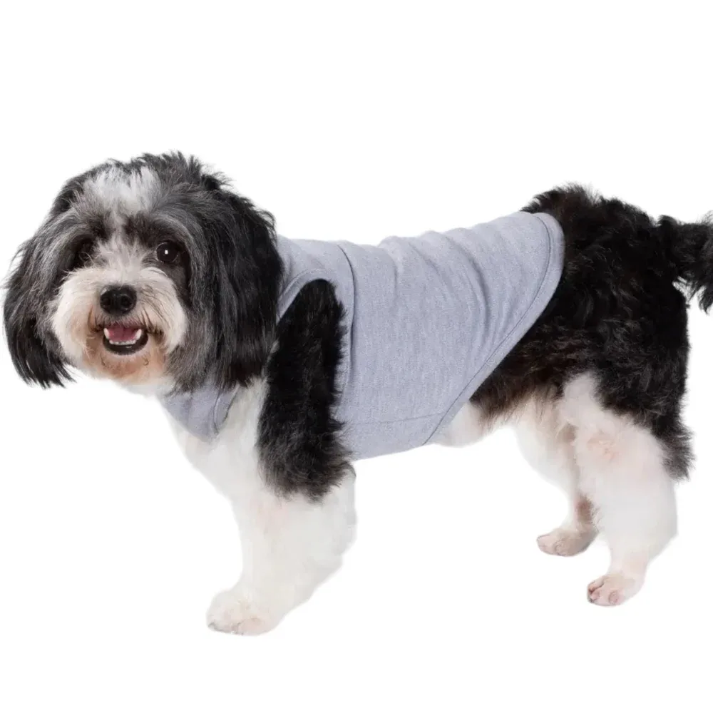 Talking Dog Club Tanky's Tank Tops for Dogs and Cats (Grey)
