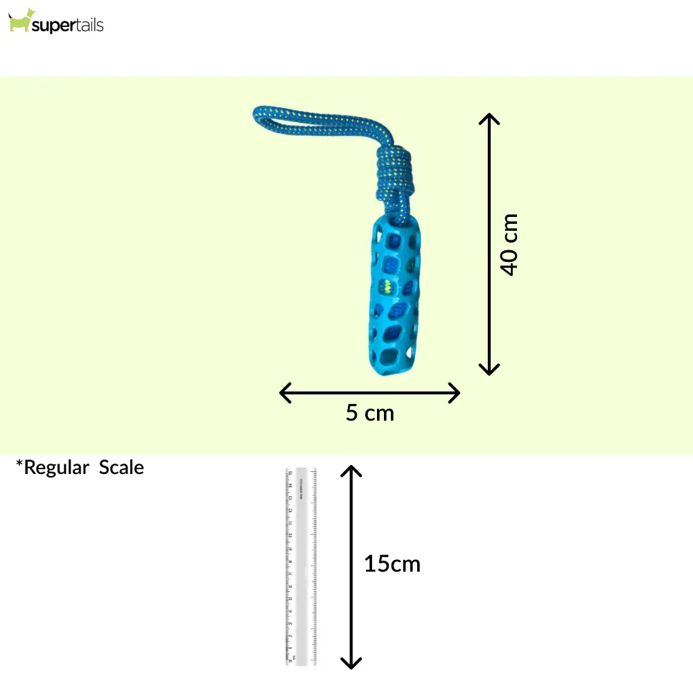 Talking Dog Club Tug and Pull Squeaky Rope Toy for Dogs (Blue) - Image 2