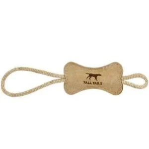Tall Tails Dog Bone Tug Natural Leather 12 Inches {L-x}