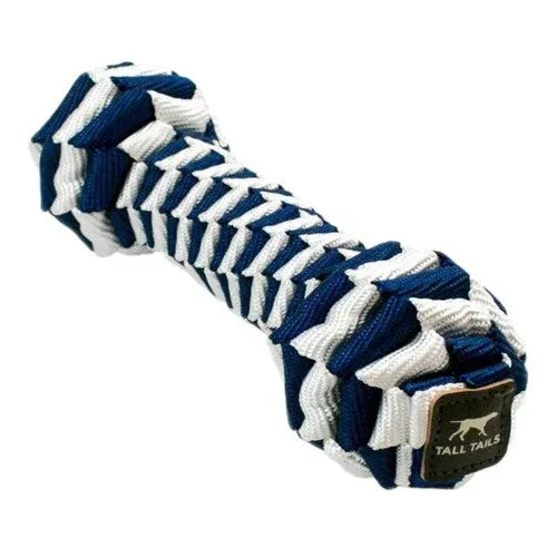 Tall Tails Dog Braided Bone Navy 9 Inches - Image 2