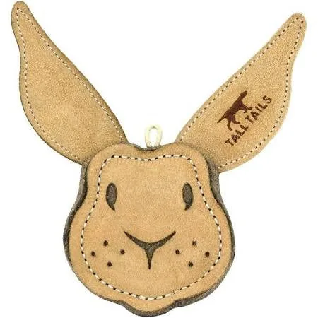 Tall Tails Dog Toy Natural Leather Rabbit 4 Inches {L-x} - Image 2