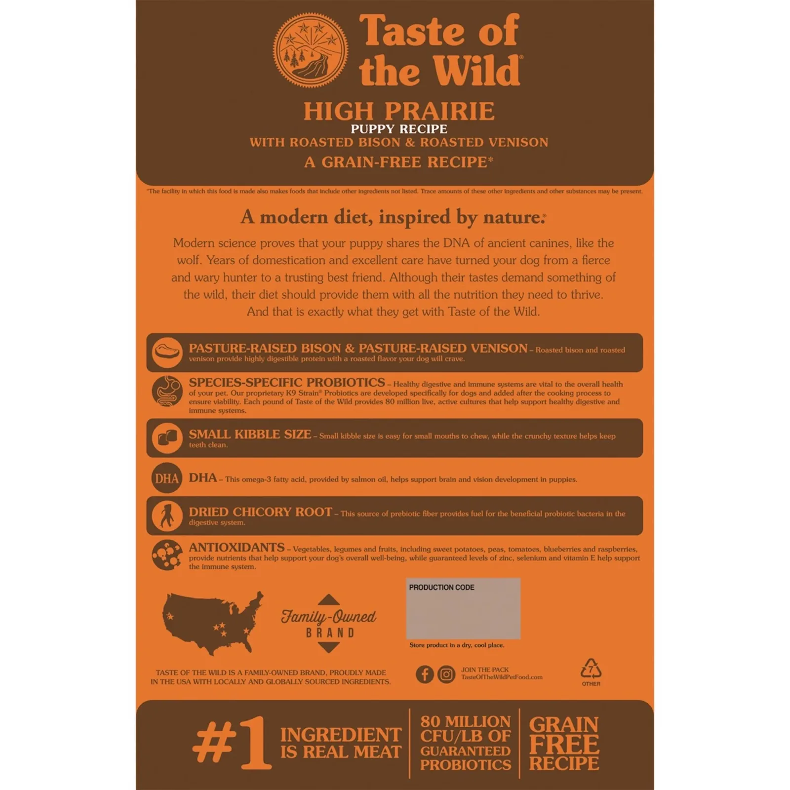 Taste of the Wild High Prairie Puppy Recipe with Roasted Bison and Roasted Venison - Image 2